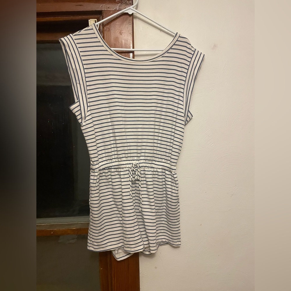 Striped Romper - super comfortable and pockets!